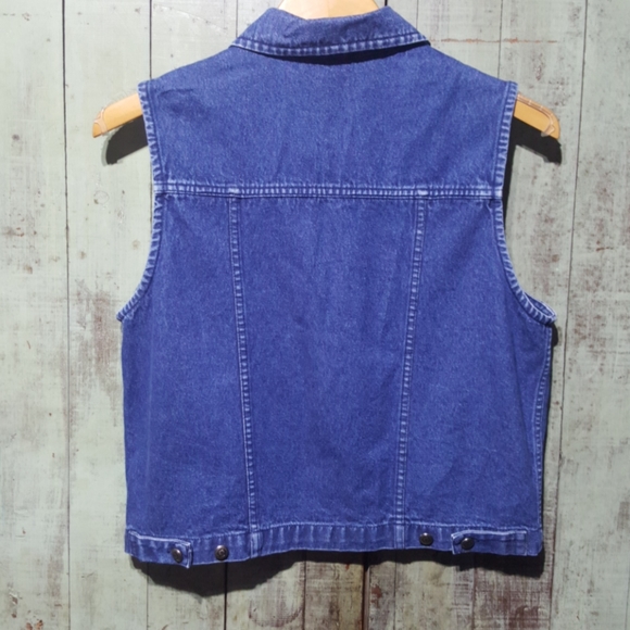 Van Heusen denim vest with embroidery detail - Picture 5 of 5